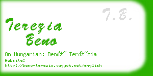 terezia beno business card